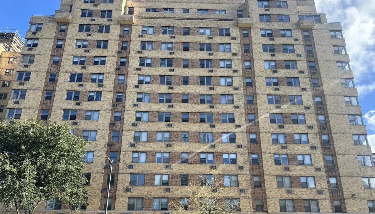Window air conditioning units installed in a Philadelphia high-rise